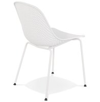 Witte geperforeerde design stoel &#039;VIKY&#039; binnen/buiten