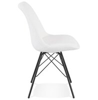 Industri&euml;le design stoel &#039;VIOLETTE&#039; van witte badstof