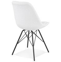Industri&euml;le design stoel &#039;VIOLETTE&#039; van witte badstof