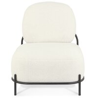 Lounge stoel &#039;ORSO LOUNGE&#039; in beige boucl&eacute;stof