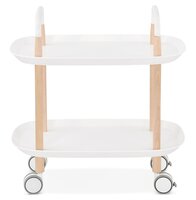 Witte design bijtafel op wielen &#039;VELOCE&#039;