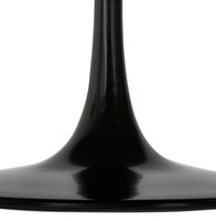Ronde salontafel &#039;BUSTER MINI&#039; van notenhout met zwarte metalen poot - &Oslash; 90 cm
