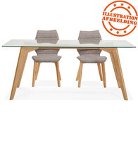 Glazen design eettafel &#039;SALTO&#039; - 180x90 cm