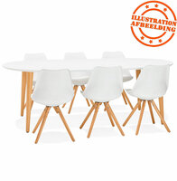 Ronde uitschuifbare eetkamertafel &#039;IGLOU&#039; in Scandinavische stijl - 120(220)x120 cm