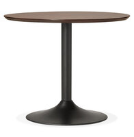 Kleine ronde bureautafel / eettafel &#039;CHEF&#039; met notenhouten afwerking - &Oslash; 90 cm