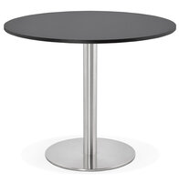 Kleine ronde bureautafel / eettafel &#039;DALLAS&#039; zwart - &Oslash; 90 cm