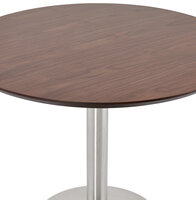 Kleine ronde bureautafel / eettafel &#039;INDIANA&#039; met notenhouten afwerking - &Oslash; 90 cm