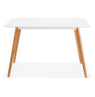 Design witte &#039;MARIUS&#039; tafel / bureau in Scandinavische stijl - 120x80 cm