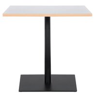 Witte vierkante tafel &#039;FUSION SQUARE&#039; met zwart frame - 80x80 cm