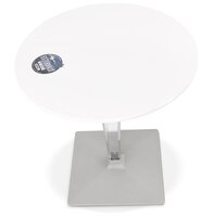 Witte ronde terrastafel &#039;LIMPID&#039; voor binnen/buiten - &Oslash; 68 cm