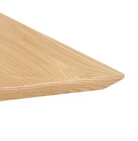 Vierkant eettafeltje &#039;REGIS&#039; van natuurlijk afgewerkt hout en zwart gietijzer - 70x70 cm
