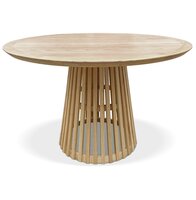Ronde eettafel &#039;PERI&#039; van natuurlijk hout - &oslash; 120 cm