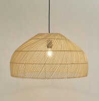 Ronde hanglamp &#039;CANUL&#039; van natuurlijk gevlochten rotan