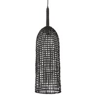 Hanglamp &#039;BENDITO&#039; van zwarte rotan