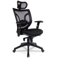 Ergonomische bureaustoel &#039;ALLAN&#039; van zwarte stof