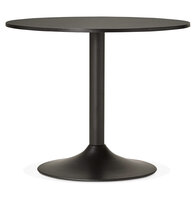 Kleine, ronde, zwarte bureau-/eettafel &#039;ATLANTA&#039; - &Oslash; 90 cm