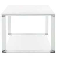 Groot recht directiebureau &#039;XLINE&#039; in wit hout - 200x100 cm