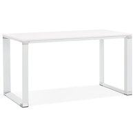 Klein recht directiebureau &#039;XLINE&#039; in wit hout - 140x70 cm