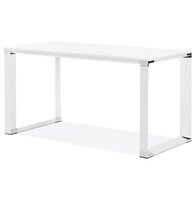 Klein recht directiebureau &#039;XLINE&#039; in wit hout - 140x70 cm