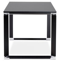 Klein recht directiebureau &#039;XLINE&#039; in zwart hout - 140x70 cm