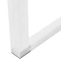 Klein recht designbureau &#039;XLINE&#039; met notenhouten afwerking en wit metaal - 140x70 cm
