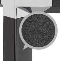Klein recht designbureau &#039;XLINE&#039; met notenhouten afwerking en zwart metaal - 140x70 cm