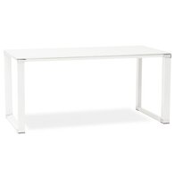 Klein recht designbureau &#039;XLINE&#039; uit wit glas - 140x70 cm