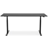Zwarte elektrische en ergonomische bureau &#039;TRONIK&#039; - 160x80 cm