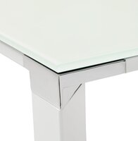 Groot recht directiebureau &#039;XLINE&#039; van wit glas - 200x100 cm