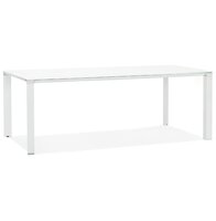 Design vergadertafel/eettafel &#039;XLINE&#039; van wit glas - 200x100 cm