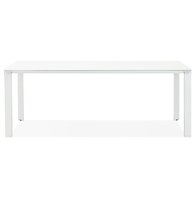 Design vergadertafel/eettafel &#039;XLINE&#039; van wit glas - 200x100 cm