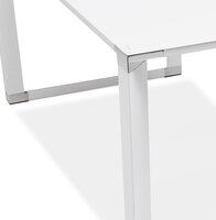 Groot hoekbureau van wit glas &#039;XLINE&#039; (hoek naar keuze) - 200 cm