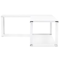 Groot hoekbureau van wit hout &#039;XLINE&#039; (hoek naar keuze) - 200 cm