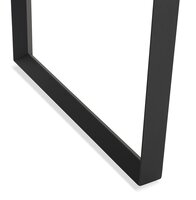 Rechte design bureau &#039;BAKUS&#039; van natuurkleurig afgewerkte hout en zwart metaal - 160x80 cm