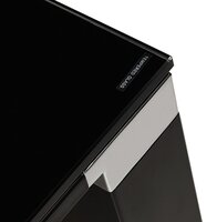 Groot hoekbureau van zwart glas &#039;XLINE&#039; (hoek naar keuze) - 200 cm