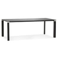 Design vergadertafel/eettafel &#039;XLINE&#039; van zwart glas - 200x100 cm
