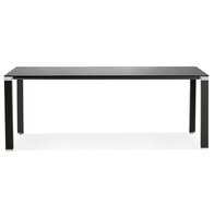 Design vergadertafel/eettafel &#039;XLINE&#039; van zwart glas - 200x100 cm