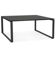 Zwarte vergadertafel / bench-bureau &#039;BAKUS SQUARE&#039; - 160x160 cm