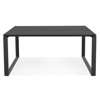Zwarte vergadertafel / bench-bureau &#039;BAKUS SQUARE&#039; - 160x160 cm