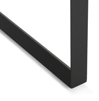 Vergadertafel / bench-bureau &#039;BAKUS SQUARE&#039; met notenhouten afwerking en zwart metaal - 160x160 cm
