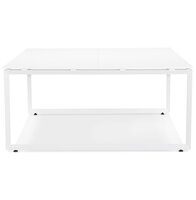 Witte vergadertafel / bench-bureau &#039;BAKUS SQUARE&#039; - 160x160 cm
