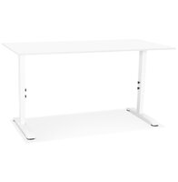 In hoogte verstelbare witte bureau &#039;OSMOSE&#039; - 160x80 cm