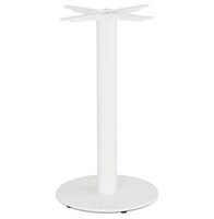 CORTADO&#039; 75 tafel met ronde voet in wit metaal binnen/buiten
