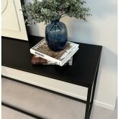 Industri&euml;le consoletafel &#039;RIVER&#039; van hout en metaal