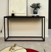 Industri&euml;le consoletafel &#039;RIVER&#039; van hout en metaal