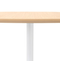 Hoge tafel &#039;PATATI&#039; in hout met natuurlijke afwerking en wit metaal - 60X60 CM