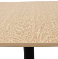 Hoge tafel &#039;PATATI&#039; in hout met natuurlijke afwerking en zwart metaal - 60X60 CM