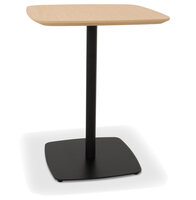 Kleine eettafel &#039;PATATI&#039; in hout met natuurlijke afwerking en zwart metaal - 60X60 CM
