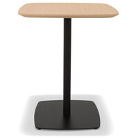 Kleine eettafel &#039;PATATI&#039; in hout met natuurlijke afwerking en zwart metaal - 60X60 CM