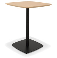 Kleine eettafel &#039;PATATI&#039; in hout met natuurlijke afwerking en zwart metaal - 60X60 CM